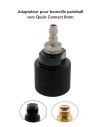 Adaptateur Quick connect 8mm pour remplissage ou connection rapide avec bouteille paintball HPA