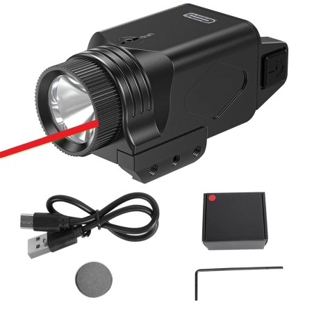 Lampe Laser Rouge sur batterie rechargeable 1000 Lumens Strobo