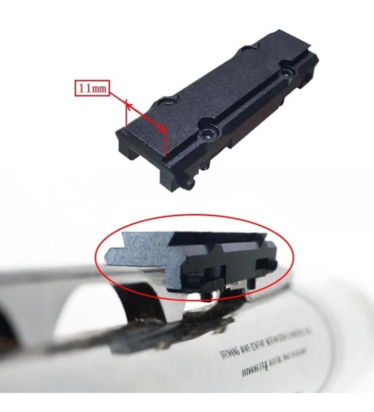 Rail 11 mm pour bande ventilée de fusil de chasse ou de fusil à pompe, 55 mm, 5 Slots