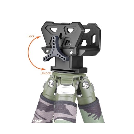 Adaptateur - Pince pour support d'arme sur trépied en aluminium T6063 (35 à 70 mm)