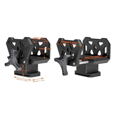 Adaptateur - Pince pour support d'arme sur trépied en aluminium T6063 (35 à 70 mm)