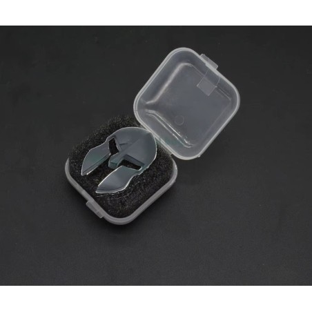 Un autocollants 3D en métal Spartiate noir mat