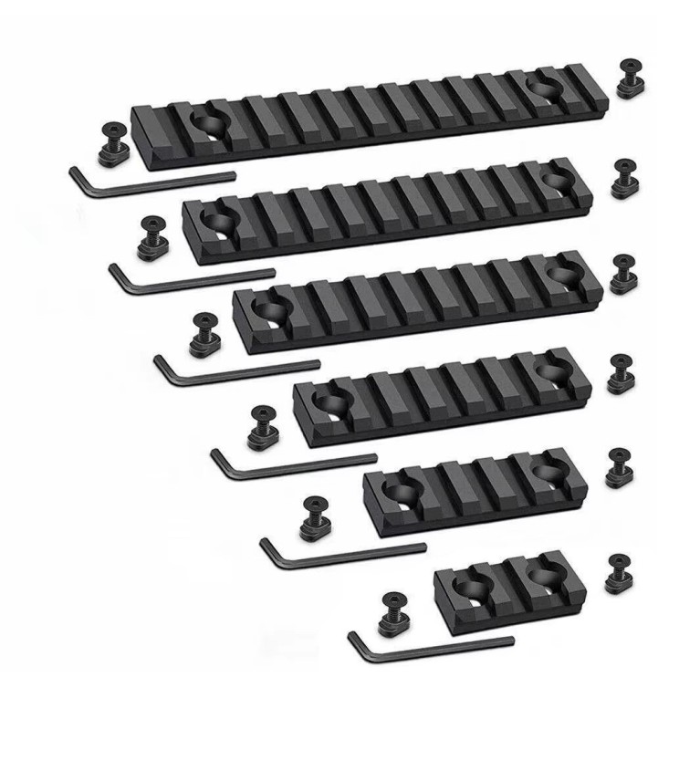 Ensemble de 6 rails M-lok en aluminium avec jeu de 12 vis et écrous