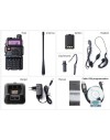 Talkie Walkie (X2) Baofeng UV-5R, 8 Watts, longue portée 12km (compatible Chirp cable usb fourni)