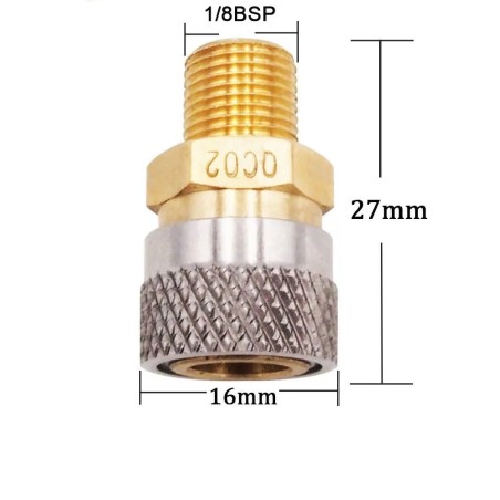 Adaptateur PCP pour pompe et compresseur Male 1/8 BSP femelle quick connect