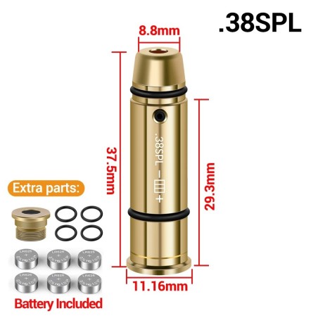 Cible électronique et 6 Cartouches laser de manipulation et de tir d'entrainement pour 38 SPL