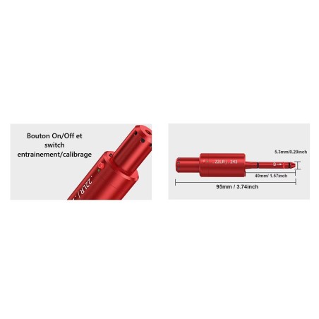 Cible electronique et Cartouche laser de réglage, de manipulation et de tir d'entrainement pour arme 22 LR/5,5 mm à plomb