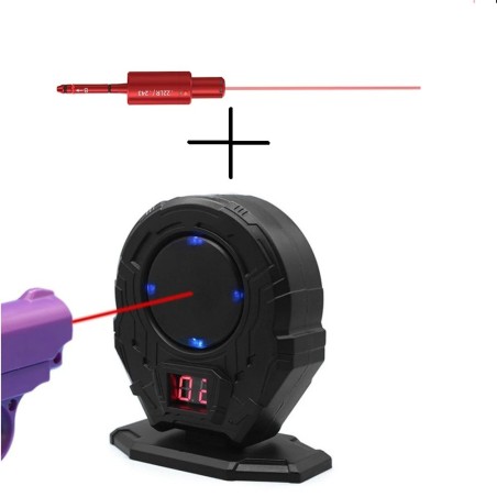 Cible electronique et Cartouche laser de réglage, de manipulation et de tir d'entrainement pour arme 22 LR/5,5 mm à plomb