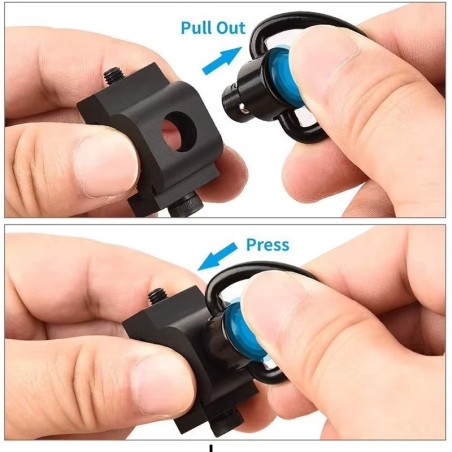 Lot de deux Attaches sangles rapides QD