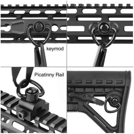 Lot de deux Attaches sangles rapides QD