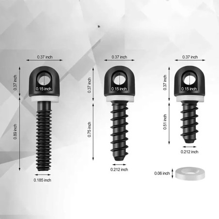 Vis grenadière et deux attaches sangles (1") pour grenadière