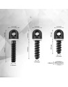 Vis grenadière et deux attaches sangles (1") pour grenadière