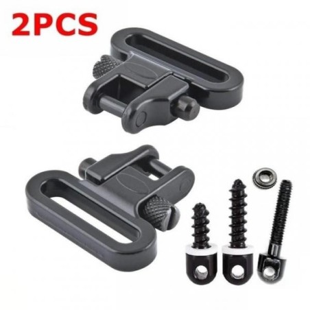 Vis grenadière et deux attaches sangles (1") pour grenadière
