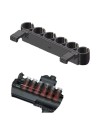 Porte 6 cartouches calibre 12 montage double fixation sur rail picatinny