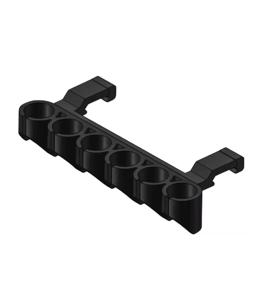 Porte 6 cartouches calibre 12 montage double fixation sur rail picatinny