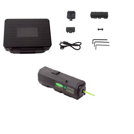 Laser vert tactique rechargeable pour montage sur rail picatinny weaver et Mlok