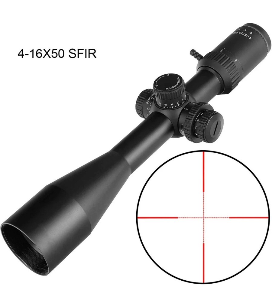 Lunette de tir et de chasse 4-16x50 SFIR avec colliers 11 ou 22 mm aux choix