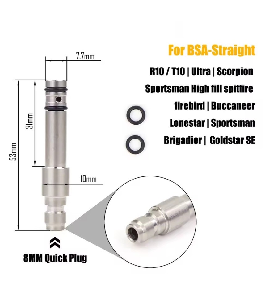 Embout de remplissage PCP pour Carabine BSA