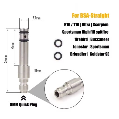 Embout de remplissage PCP pour Carabine BSA