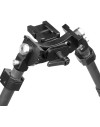 Bipied tactique pivotant en Fibre de Carbone pour rail picatinny et attache grenadière