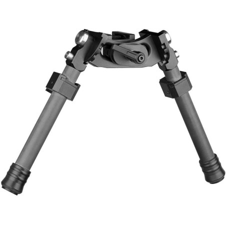 Bipied tactique pivotant en Fibre de Carbone pour rail picatinny et attache grenadière