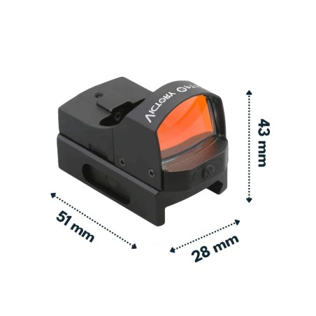 Mini Red Dot Viseur point rouge Victoptics pour rail picatinny calibre jusqu'à 308 / 12GA