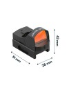 Mini Red Dot Viseur point rouge Victoptics pour rail picatinny calibre jusqu'à 308 / 12GA