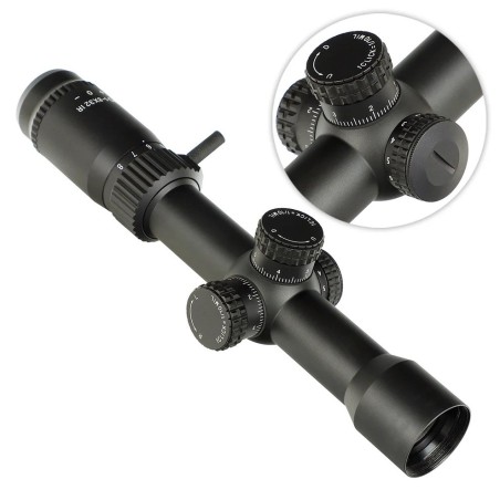 Lunette de Chasse 1-8x32 LPVO SFP – Tube 30 mm avec Réticule Illuminé