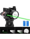Poignée Tactique Lampe 1000 lumens Laser vert pour rail picatinny en métal