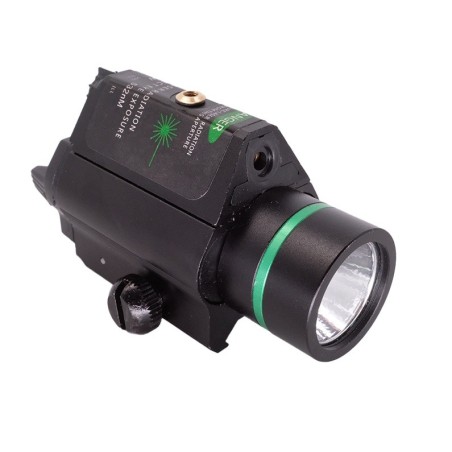 Lampe Laser vert 1500 Lumens en métal pour rail picatinny / weaver