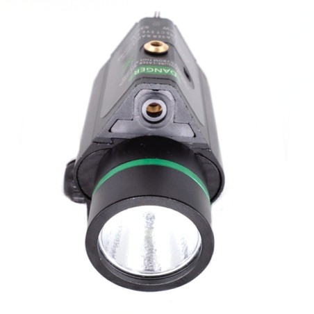 Lampe Laser vert 1500 Lumens en métal pour rail picatinny / weaver