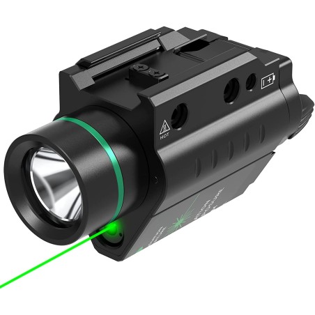 Lampe Laser vert 1500 Lumens en métal pour rail picatinny / weaver