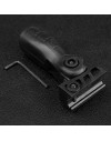 Poignée tactique noire ergonomique rétractable pour rail picatinny/weaver