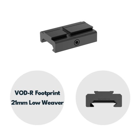 Adaptateur de Rail VOD (aimpoint) Vector optics pour montage sur rail picatinny weaver (H:6mm)