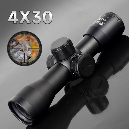 Lunette de tir 4x30EG compacte avec réticule lumineux colliers 11 ou 22 mm