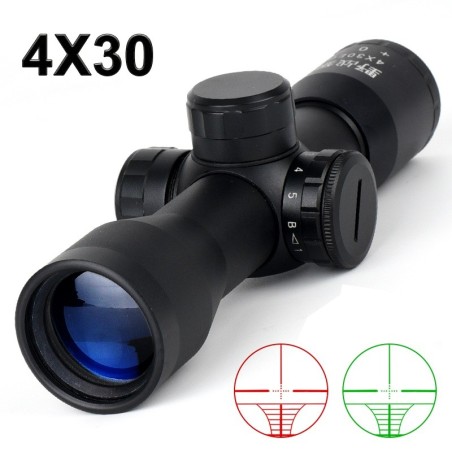 Lunette de tir 4x30EG compacte avec réticule lumineux colliers 11 ou 22 mm