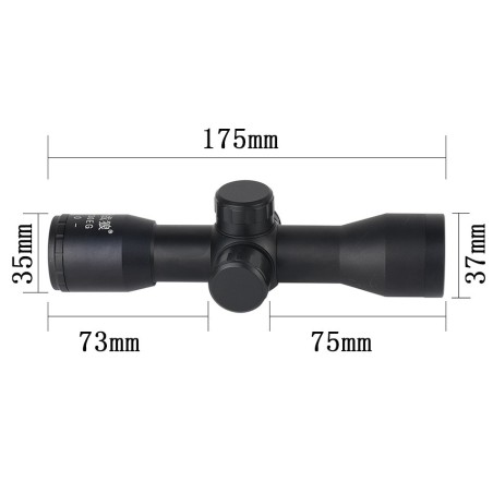 Lunette de tir 4x30EG compacte avec réticule lumineux colliers 11 ou 22 mm