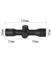 Lunette de tir 4x30EG compacte avec réticule lumineux colliers 11 ou 22 mm