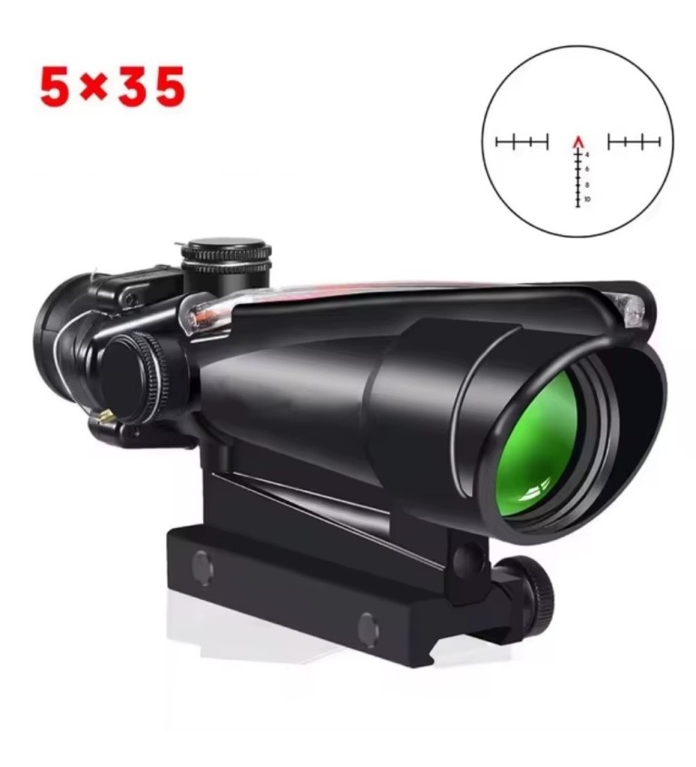 Viseur point rouge Red Dot ACOG 5x35 avec Fibre optique rouge