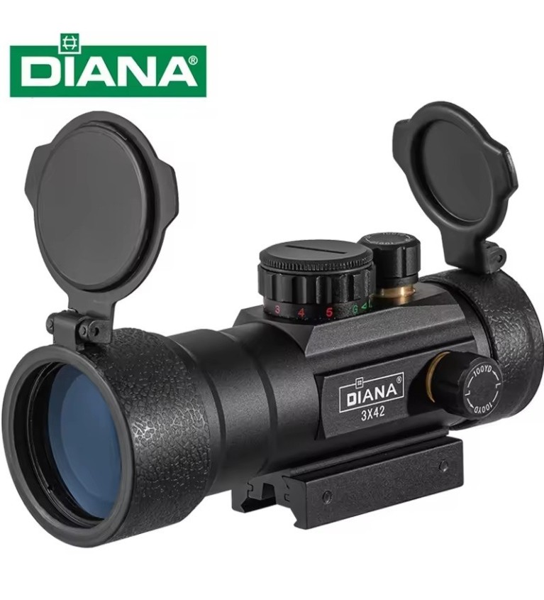 Red dot Diana avec zoom 3X42 point rouge et vert pour rail de 11 et 22 mm