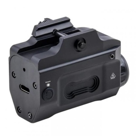 Lampe avec double Laser Bleu et vert LED 800 lumens Flash Strobo pour rail picatinny