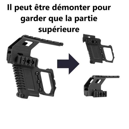 Kit rail tactique pour Glock série de couleur noire
