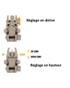 Hausse et guidon Tan en fibre optique rabattable type AR15 avec platine amovible pour rail picatinny