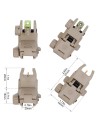 Hausse et guidon Tan en fibre optique rabattable type AR15 avec platine amovible pour rail picatinny