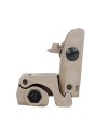 Hausse et guidon Tan en fibre optique rabattable type AR15 avec platine amovible pour rail picatinny