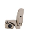 Hausse et guidon Tan en fibre optique rabattable type AR15 avec platine amovible pour rail picatinny