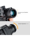 Viseur point rouge Red Dot ACOG 5x35 avec Fibre optique rouge Gen 2