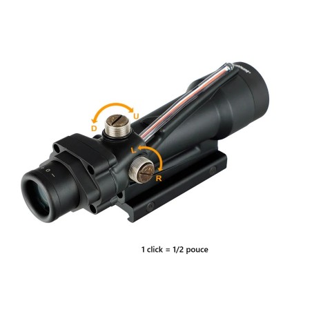 Viseur point rouge Red Dot ACOG 5x35 avec Fibre optique rouge Gen 2