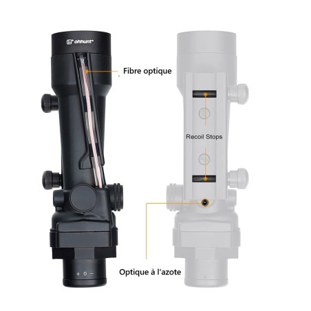 Viseur point rouge Red Dot ACOG 5x35 avec Fibre optique rouge Gen 2