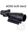 Viseur point rouge Red Dot ACOG 5x35 avec Fibre optique rouge Gen 2